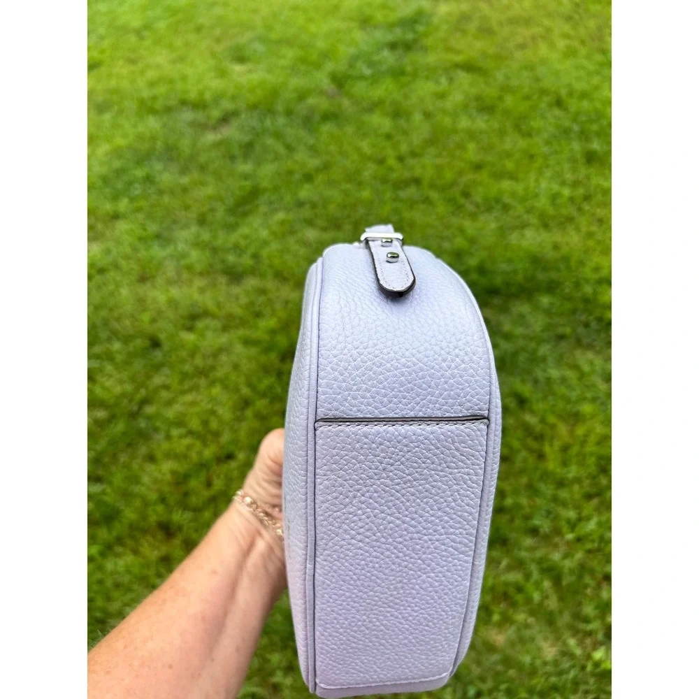 Kate Spade NY Kourtney Camera Crossbody Frozen Lilac Pebbled Leather Tassel Bag